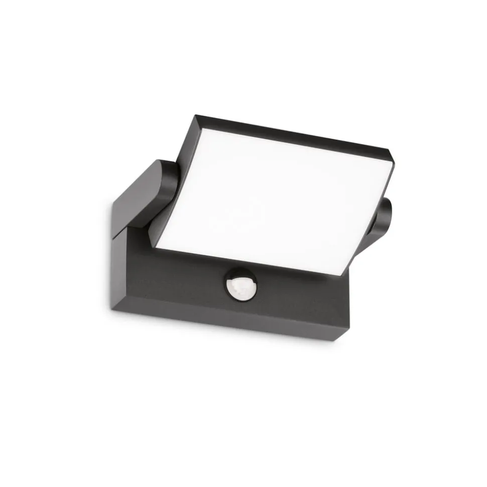 Ideal Lux udendørs LED-væglampe Swipe Sensor, antracit, IP54