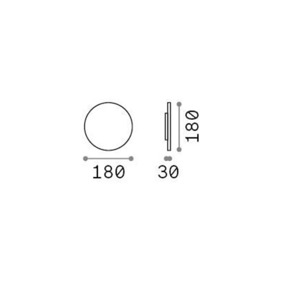 Ideal Lux udendørs væglampe Punto antracit Ø 18 cm, metal