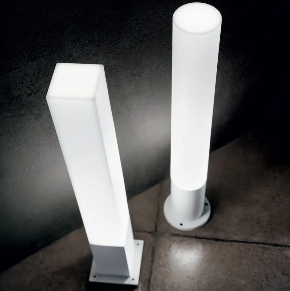 Ideal Lux vejlampe Edo round, hvid, GX53
