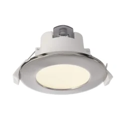 Indbygget loftlampe med LED Acrux, Ø 10 cm, sølvfarvet mat, CCT