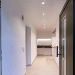 Indbygget loftlampe med LED Acrux, Ø 11 cm, sølvfarvet mat, CCT