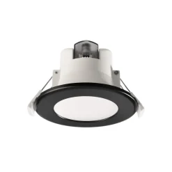 Indbygget loftlampe med LED Acrux, Ø 9 cm, sort, CCT