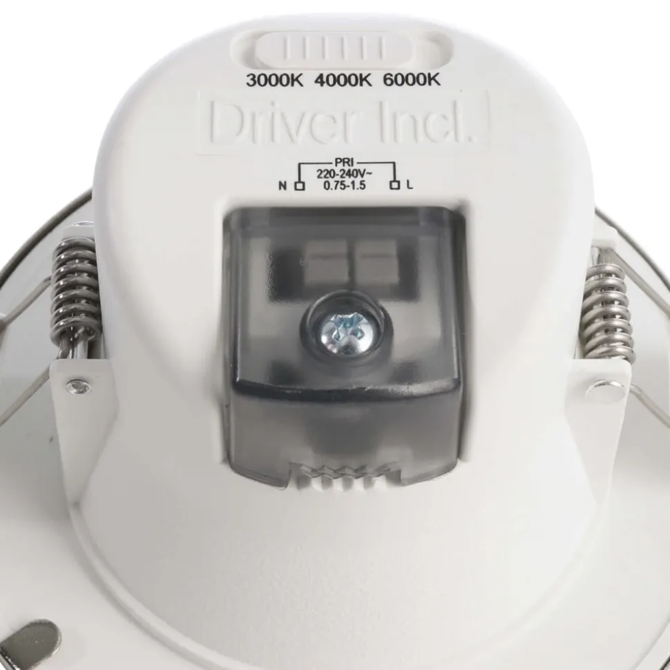 Indbygget loftlampe med LED Acrux, Ø 9 cm, sort, CCT