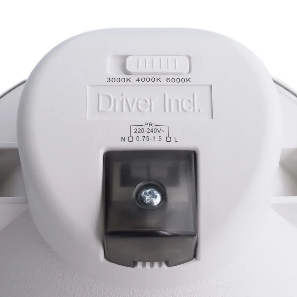 Indbygget loftlampe med LED Acrux, Ø 17 cm, sølvfarvet mat, CCT