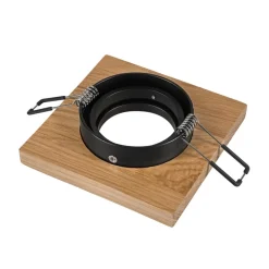 Indbygget loftslampe Tobby, 10 x 10 cm, 3-sæt Egetræ GU10