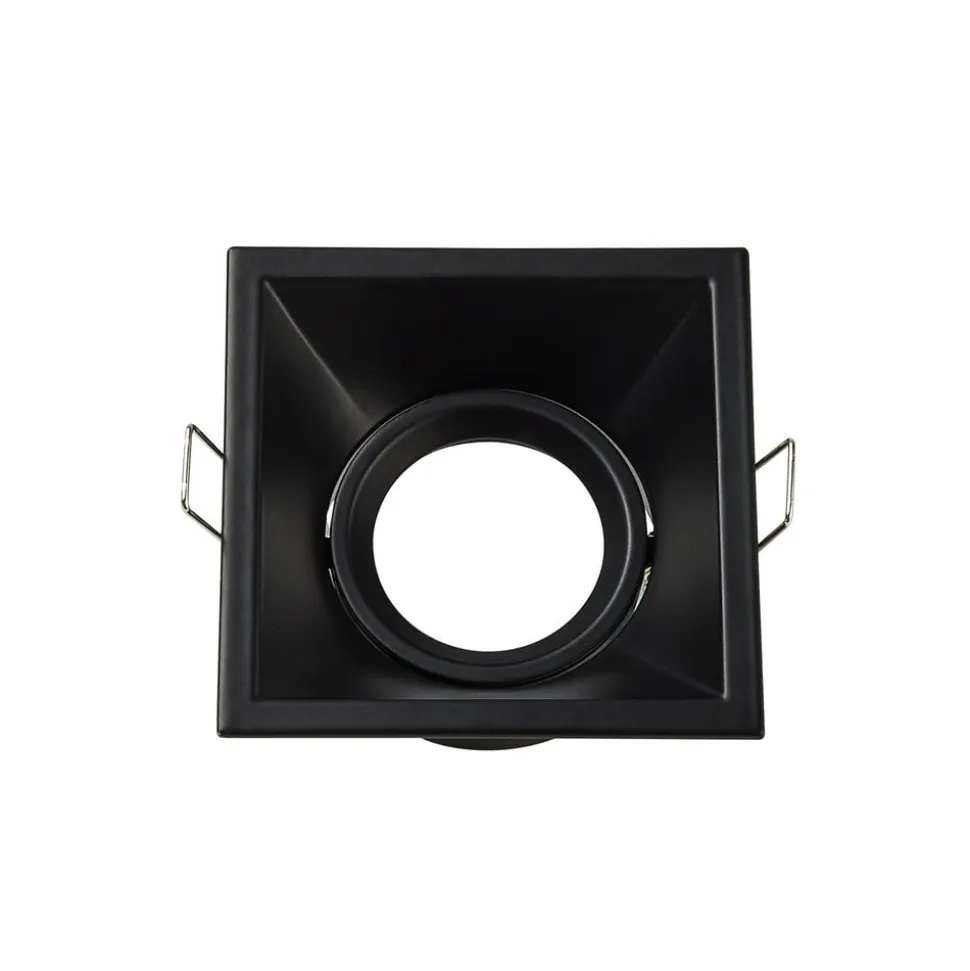 Indbygningslampe Slim Trim Square, sort, 9 x 9 cm, aluminium, GU10