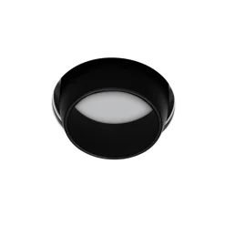 Indbygningsspot Lelanto, sort, gips, Ø 10 cm, GU10