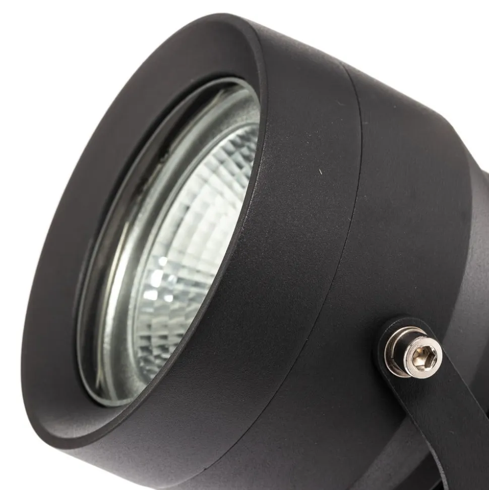 Irina udendørs LED-spot, jordspyd, stik, grå, metal