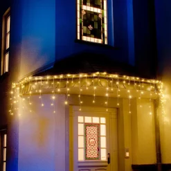 Isregn LED-lysforhæng, varmhvid, hvid, 3m
