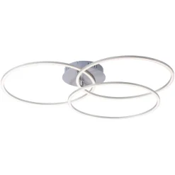 Ivanka LED-loftlampe, 3 ringe, stål