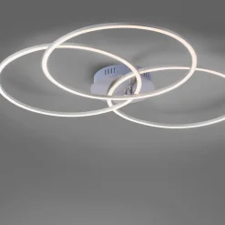 Ivanka LED-loftlampe, 3 ringe, stål
