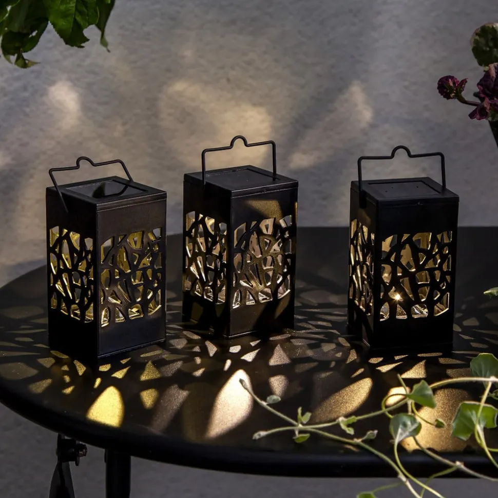 Izola Mini LED-solcellelampe i sæt af 3