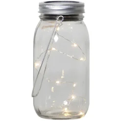 Jamjar - flot solcelle-dekorationslampe i glas