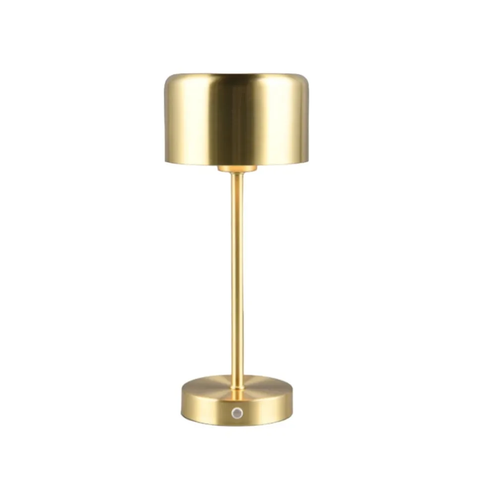 Jeff LED-bordlampe, mat messing, højde 30 cm, metal
