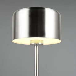 Jeff LED-bordlampe, nikkelfarvet, højde 30 cm, metal