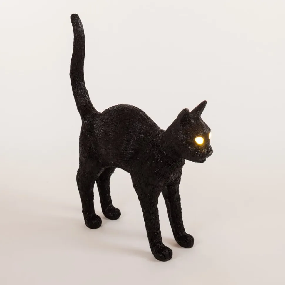 Jobby The Cat deko LED-bordlampe, sort