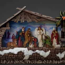 Julekrybbe vandlygte LED-borddekoration
