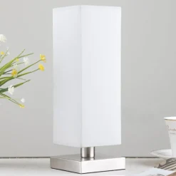 Julina - tekstil-natbordslampe i grå
