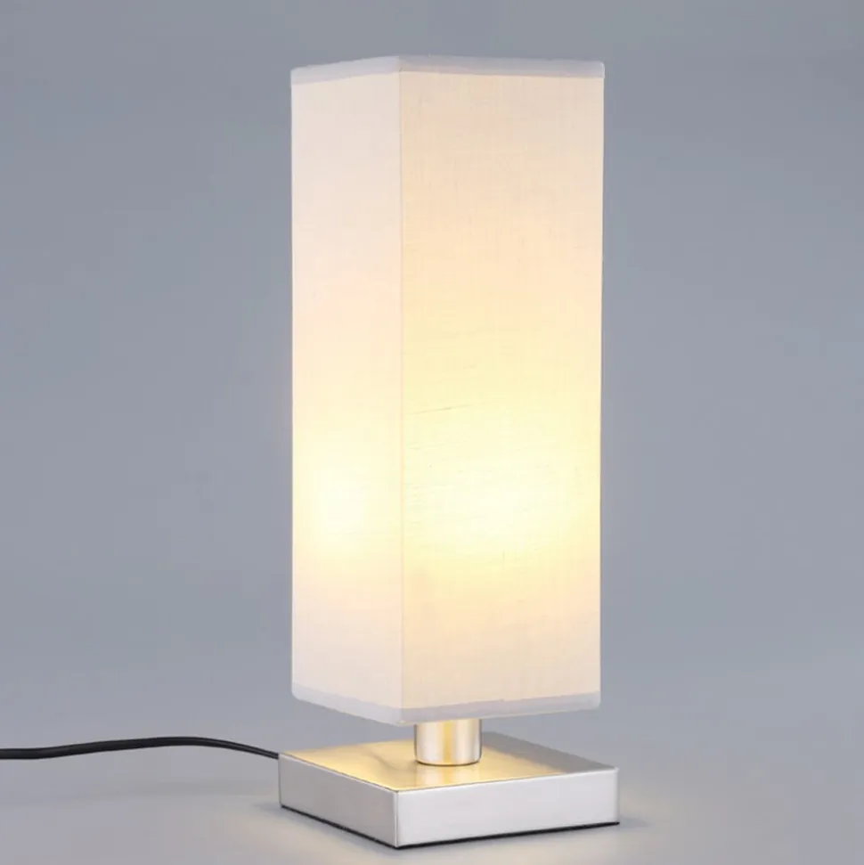 Julina - tekstil-natbordslampe i grå