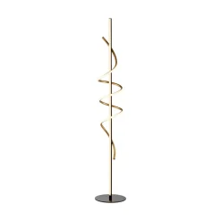 JUST LIGHT. Emanda LED-gulvlampe, jern, sort-messing
