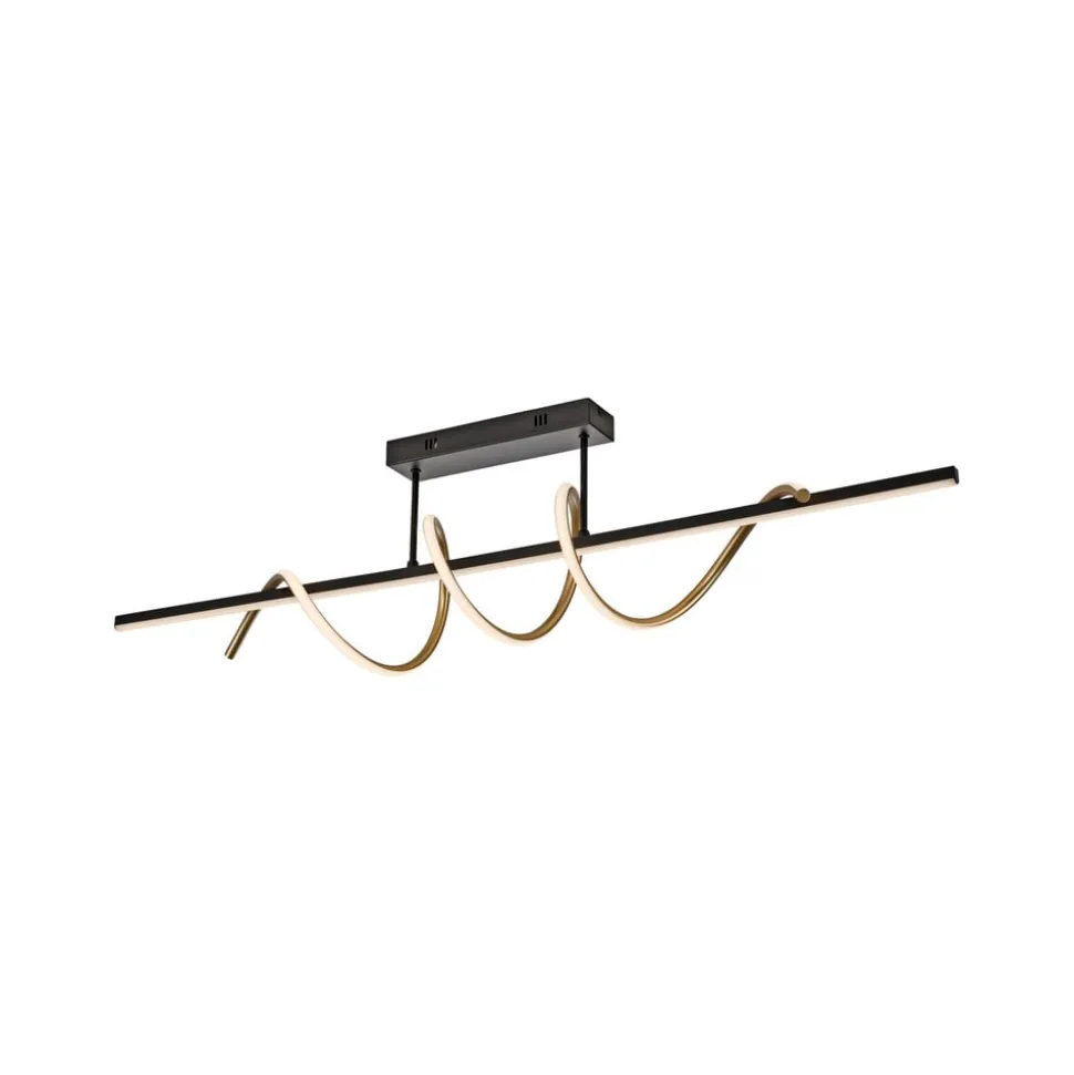 JUST LIGHT. Emanda loftlampe, jern, sort-messing