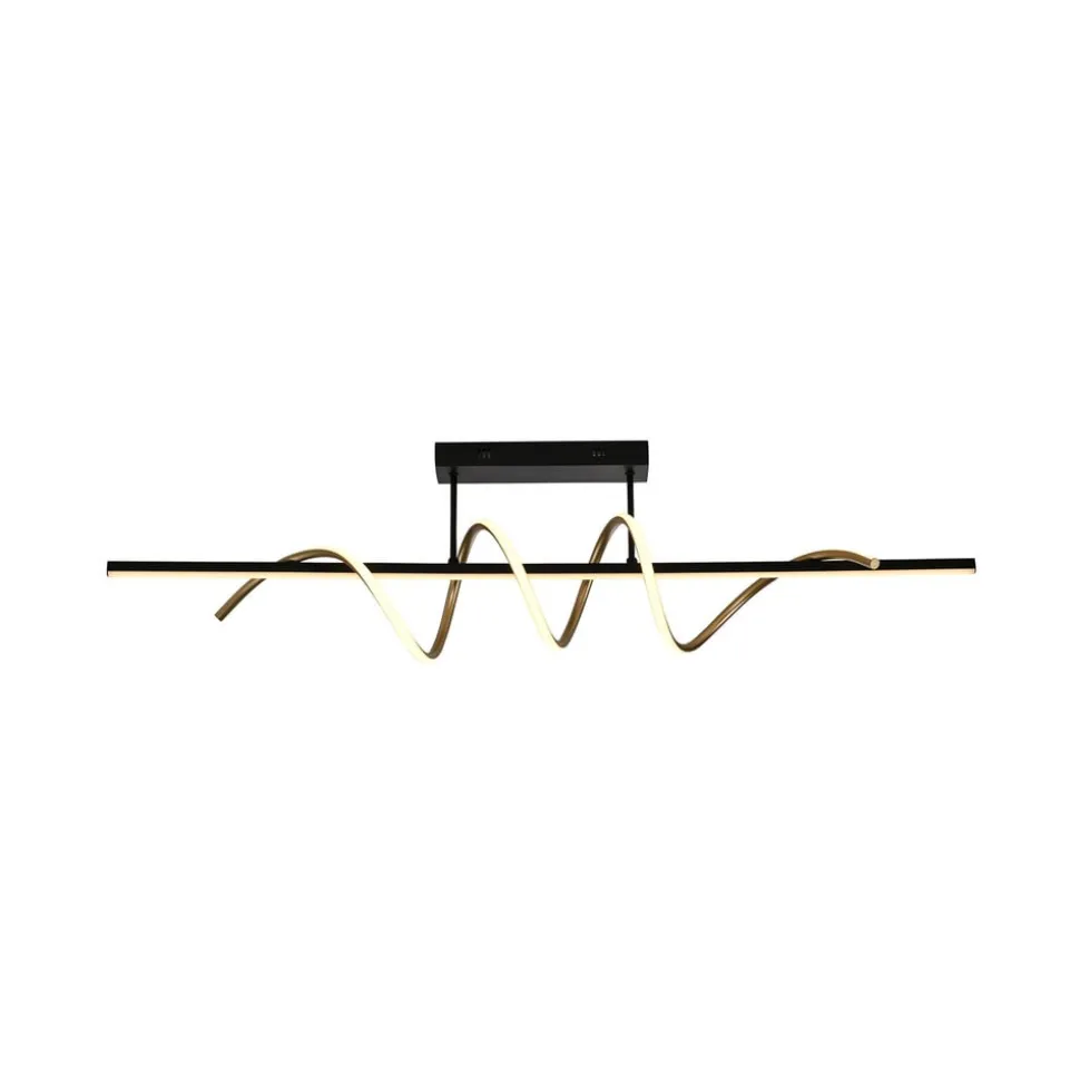 JUST LIGHT. Emanda loftlampe, jern, sort-messing