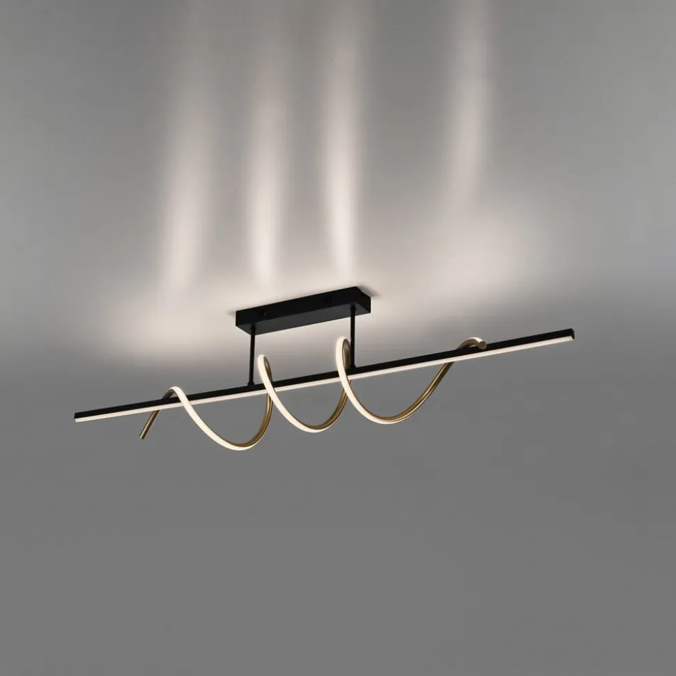 JUST LIGHT. Emanda loftlampe, jern, sort-messing