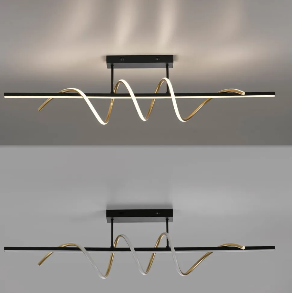 JUST LIGHT. Emanda loftlampe, jern, sort-messing