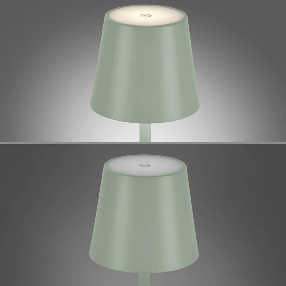 JUST LIGHT. Euria LED-bordlampe, grøn, jern, IP54