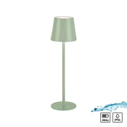 JUST LIGHT. Euria LED-bordlampe, grøn, jern, IP54