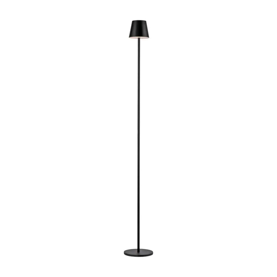 JUST LIGHT. Euria LED-gulvlampe, sort, jern, IP54