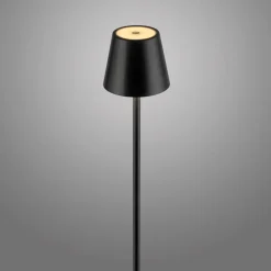 JUST LIGHT. Euria LED-gulvlampe, sort, jern, IP54