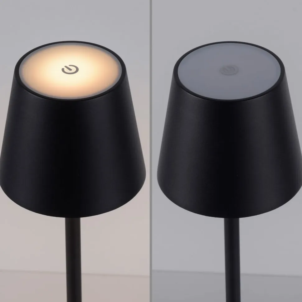 JUST LIGHT. Euria LED-gulvlampe, sort, jern, IP54