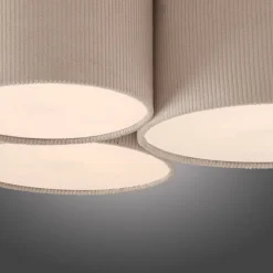 JUST LIGHT. Grøn Duro loftlampe, tekstil, 3 lyskilder