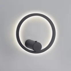 JUST LIGHT. LED-batteridrevet væglampe Archie, sort, 3.000 K