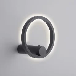 JUST LIGHT. LED-batteridrevet væglampe Archie, sort, 3.000 K