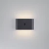 JUST LIGHT. LED-batteridrevet væglampe Ziddy sort Sensor 3.000K