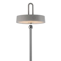 JUST LIGHT. LED-bordlampe Amag grå-beige jern IP44