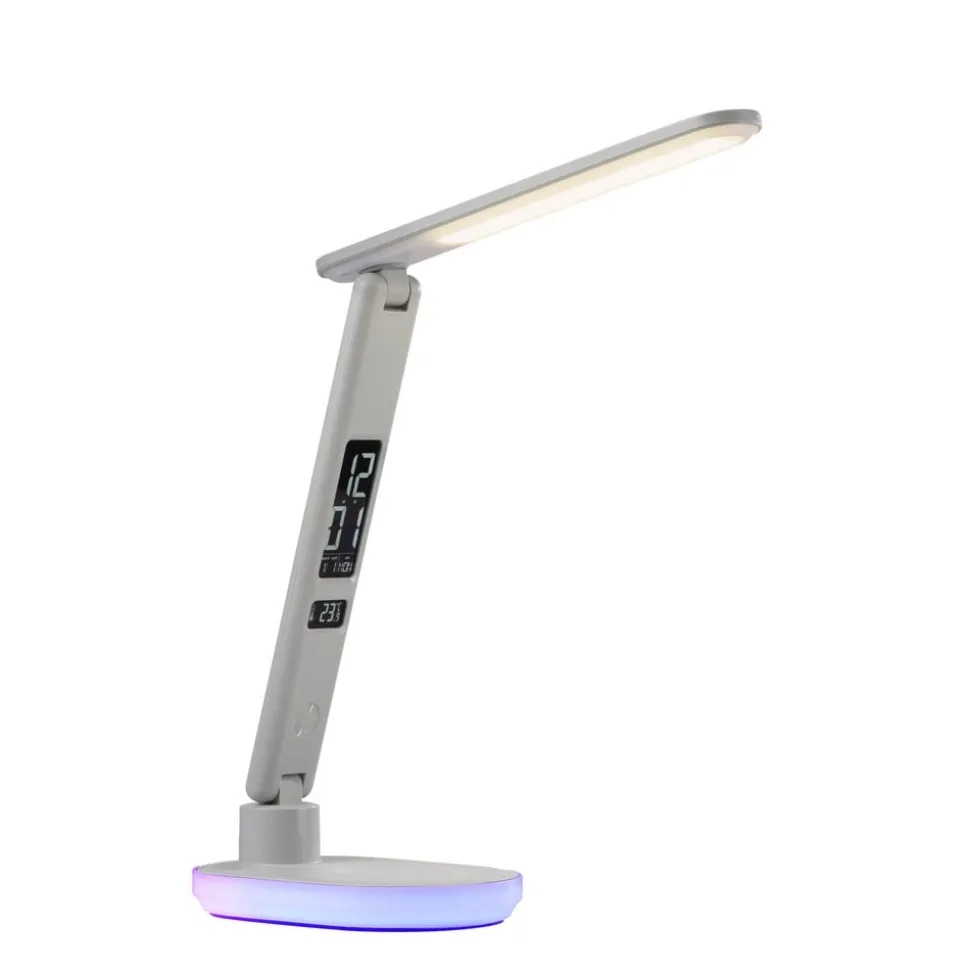 JUST LIGHT. LED-bordlampe Tina, ABS, CCT, RGB, hvid