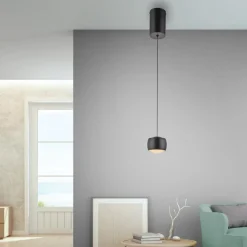 JUST LIGHT. LED-hængelampe Ballini, sort, Switchmo