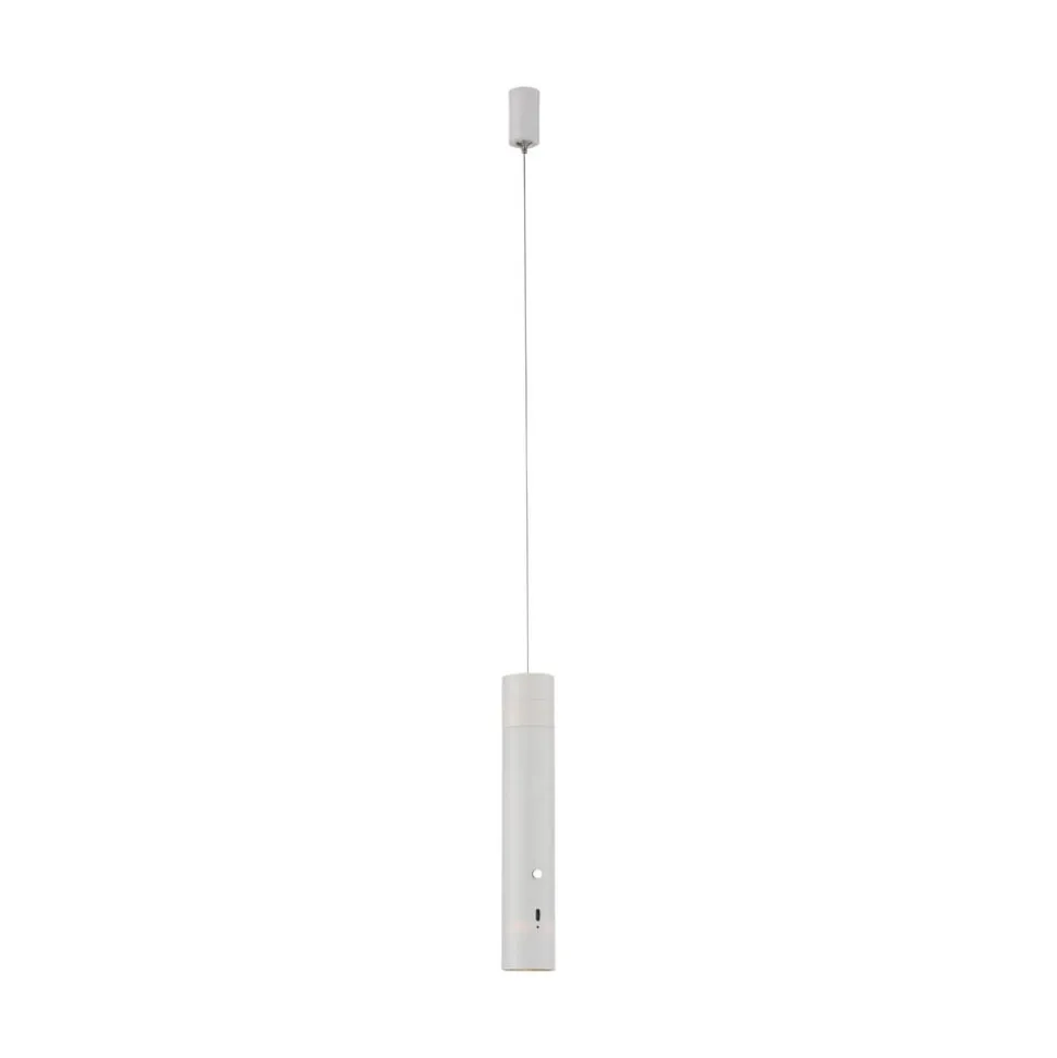 JUST LIGHT. LED-hængelampe med batteri, hvid, jern