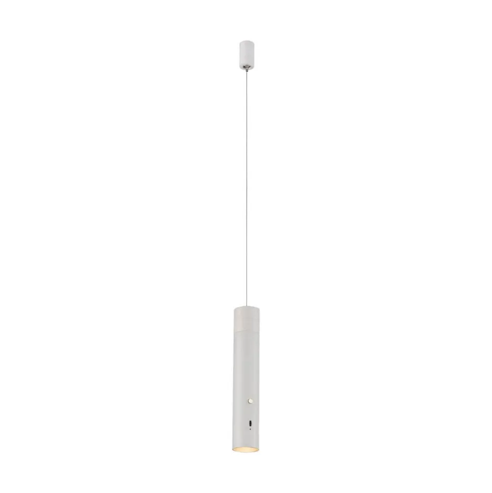 JUST LIGHT. LED-hængelampe med batteri, hvid, jern