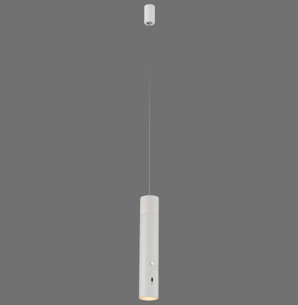 JUST LIGHT. LED-hængelampe med batteri, hvid, jern