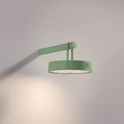 JUST LIGHT. LED-væglampe Arma, grøn, plast IP44