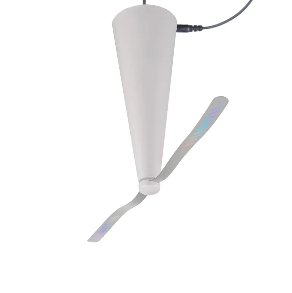 JUST LIGHT. Swat fluepiskeris, batteridrevet, hvid
