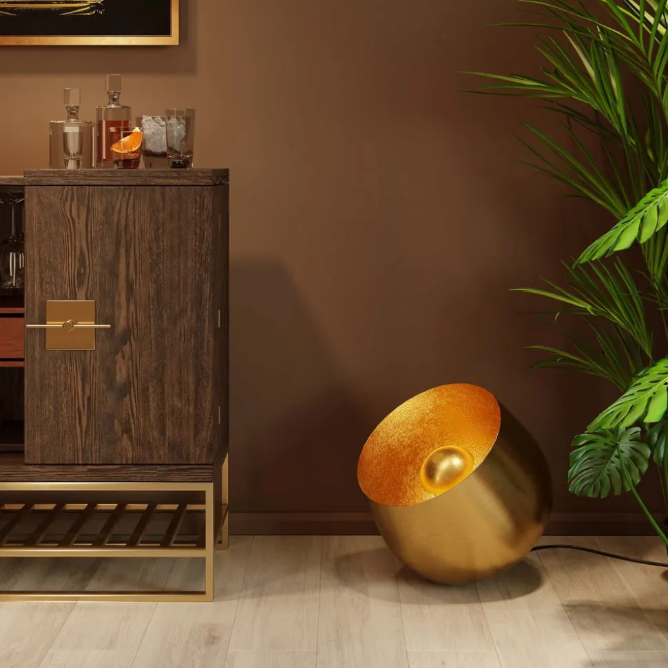 Kare Apollon gulvlampe, guld, Ø 50 cm