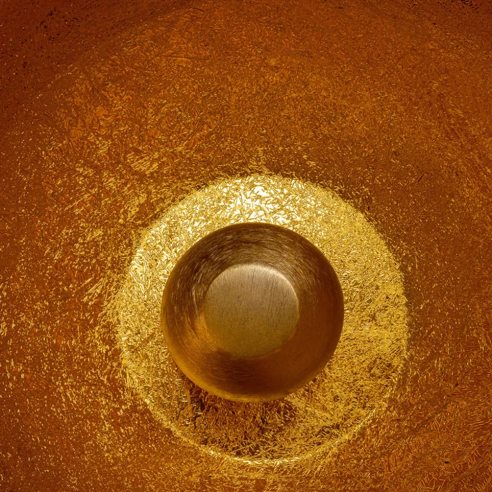 Kare Apollon gulvlampe, guld, Ø 50 cm