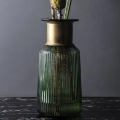 KARE Barfly-vase, grøn, glas, højde 30 cm, mundblæst