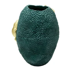 KARE Chameleon Jack frugtvase, grøn/guld, polyresin