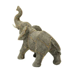 KARE dekorationsfigur Walking Elephant Pearls, højde 24 cm, grå